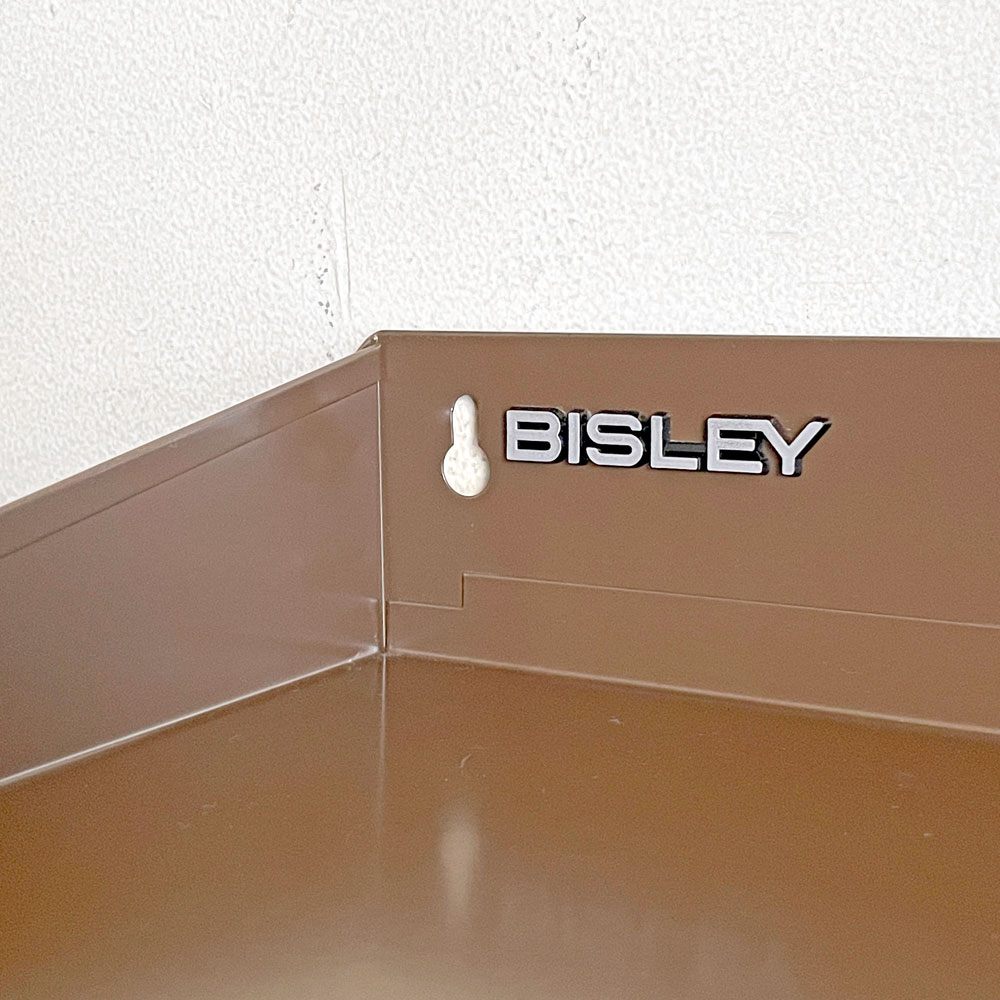 ビスレー BISLEY 5段 レターラック ブラウン 書類棚 A4サイズ 横型 W38.5cm 壁掛け可 デスクアクセサリー 英国 廃番カラー ■