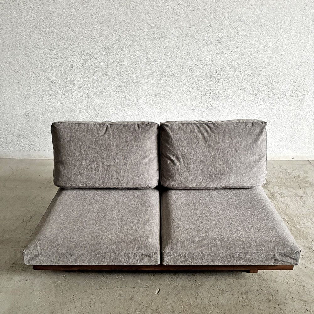 マスターウォール MASTERWAL デニッシュ DANISH SOFA 2シーターソファ 2人掛け W140cm ウォールナット無垢材 ファブリック 新品替えカバー付 合計定価￥484,000- 〓