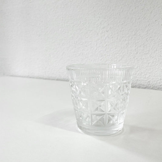 【1】辻和美 Kazumi Tsuji ロックグラス コンビ カットガラス Φ9×8.5cm ファクトリーズーマー factory zoomer 現代作家 ◎
