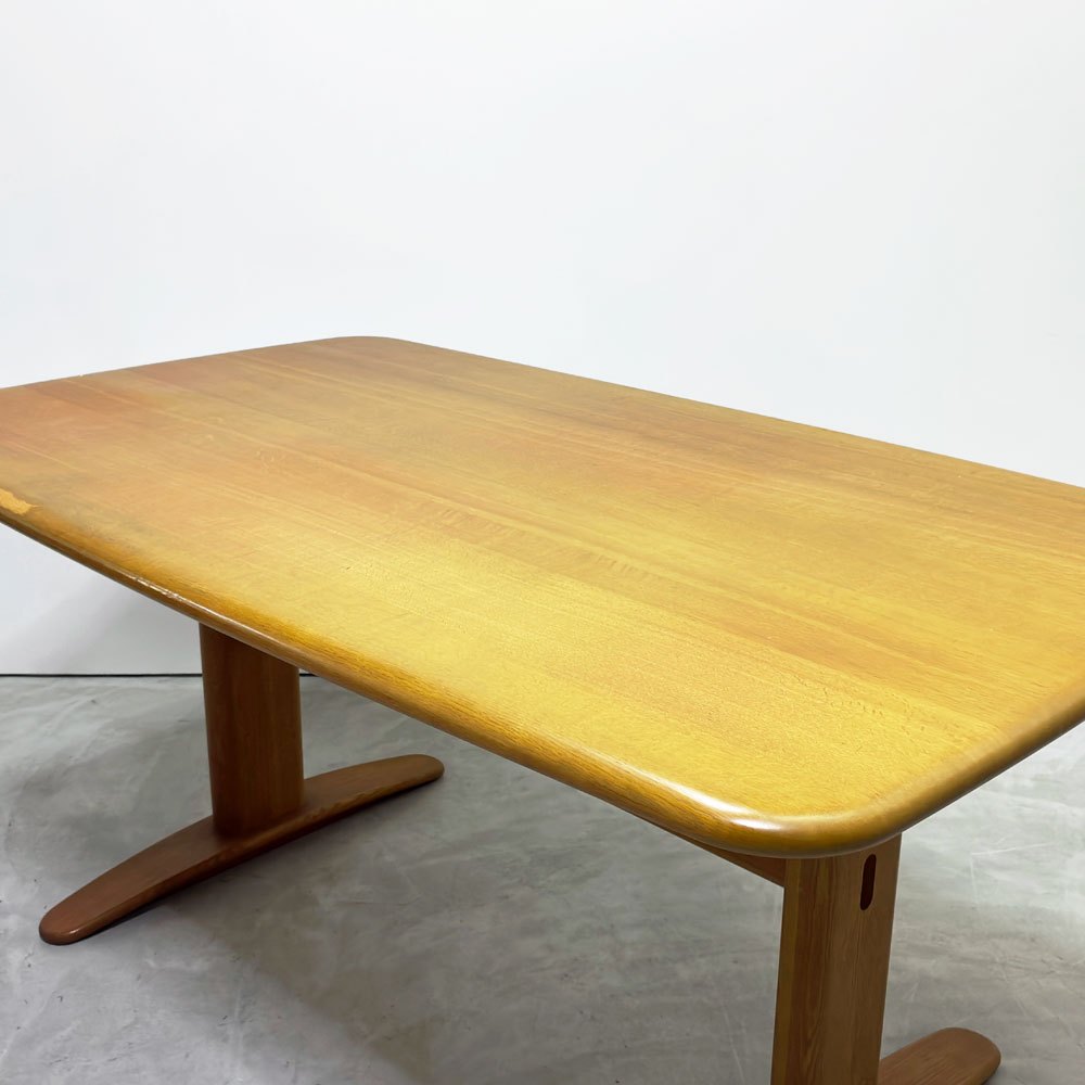 飛騨産業 HIDA　キツツキ クレセント 侭 ジン ダイニングテーブル オーク無垢材 ナラ W150cm 佐々木敏光 国産家具 ●