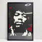 コンラッドリーチ CONRAD LEACH ジミ・ヘンドリックス Jimi Hendrix シルクスクリーン アートフレーム ポスター ポップアート 65/100 希少 56×69.5cm(スクリーンサイズ) 額装品 A ●