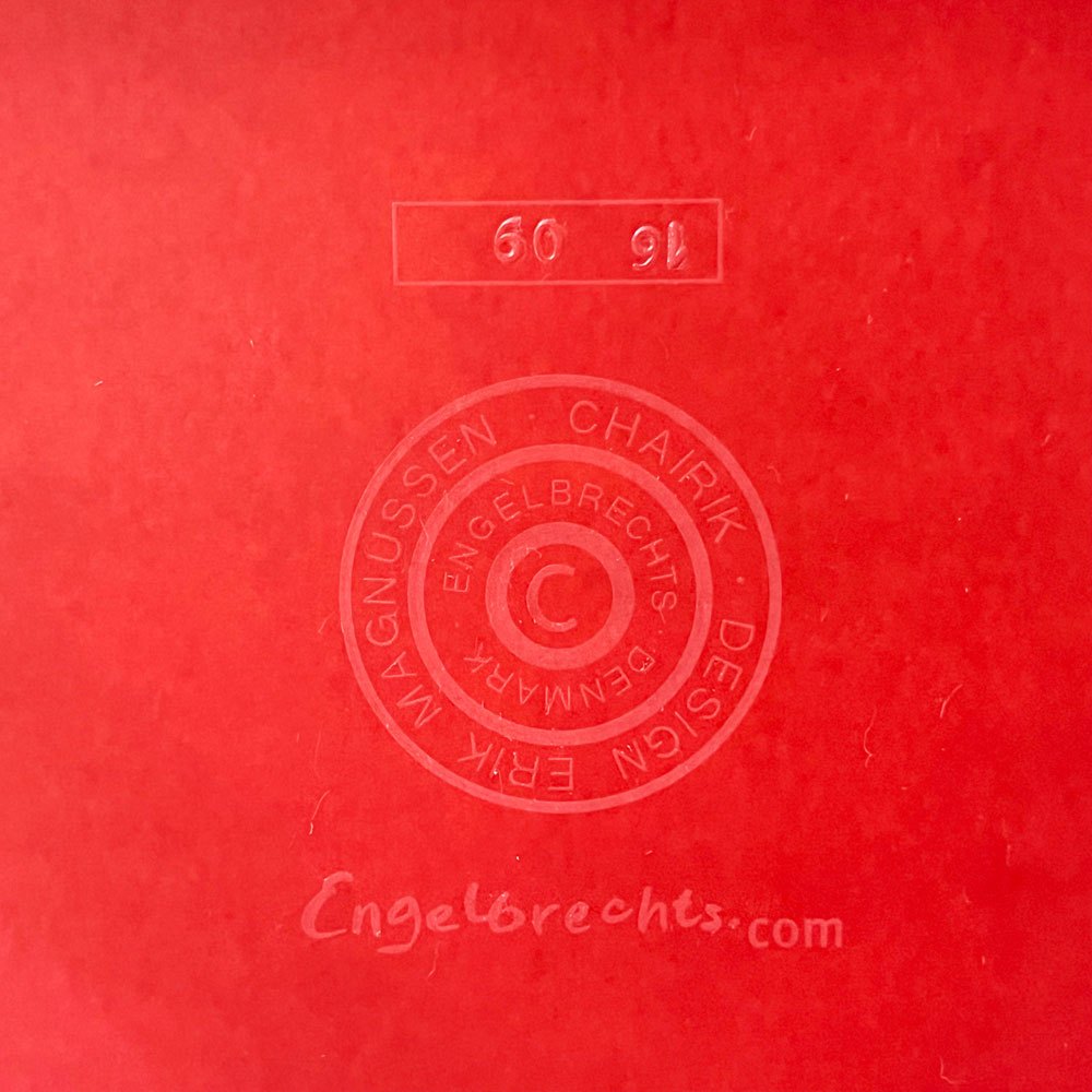 エンゲルブレヒト Engelbrechts チャリック CHAIRIK 107 ダイニングチェア スタッキング そり足 レッド 未使用品 デンマーク ●