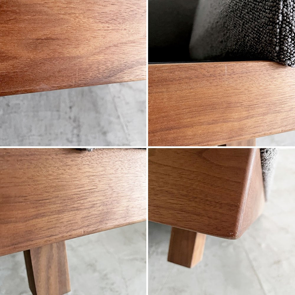 マスターウォール MASTERWAL デニッシュソファ DANISH SOFA コーナーソファ ファブリック ウォールナット無垢材 アカセ木工 展示美品 〓