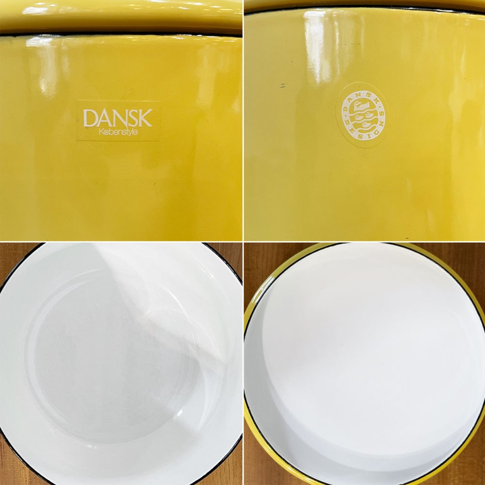 ダンスク DANSK コベンスタイル 片手鍋 ホーロー イェンス・クイストゴー イエロー系 北欧 デンマーク 箱付◎