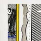 ロイ・リキテンスタイン Roy Lichtenstein Two Paintings: Green Lamp 1984 アートフレーム ポスター ポップアート 額装品 ●