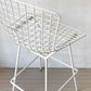 ノル Knoll Counter Height Stool カウンター ハイスツール ワイヤーチェア ホワイト ハリー・ベルトイア ミッドセンチュリー シートパッド付き ビンテージ ★