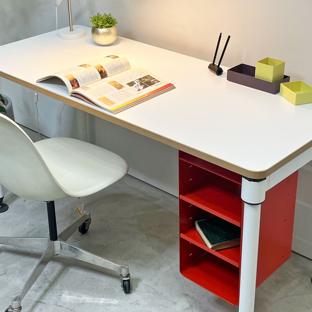 ハーマンミラー Herman Miller センス SENSE テーブルシステムデスク ワークデスク ラック付き ダニエル・コルブ 廃番 ●