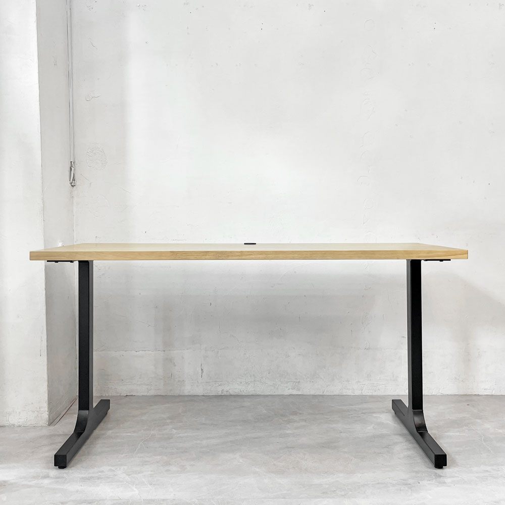 かなでもの KANADEMONO ザ・テーブル THE TABLE デスク ダイニングテーブル ラバーウッドA Iライン脚 モダン 美品 ★