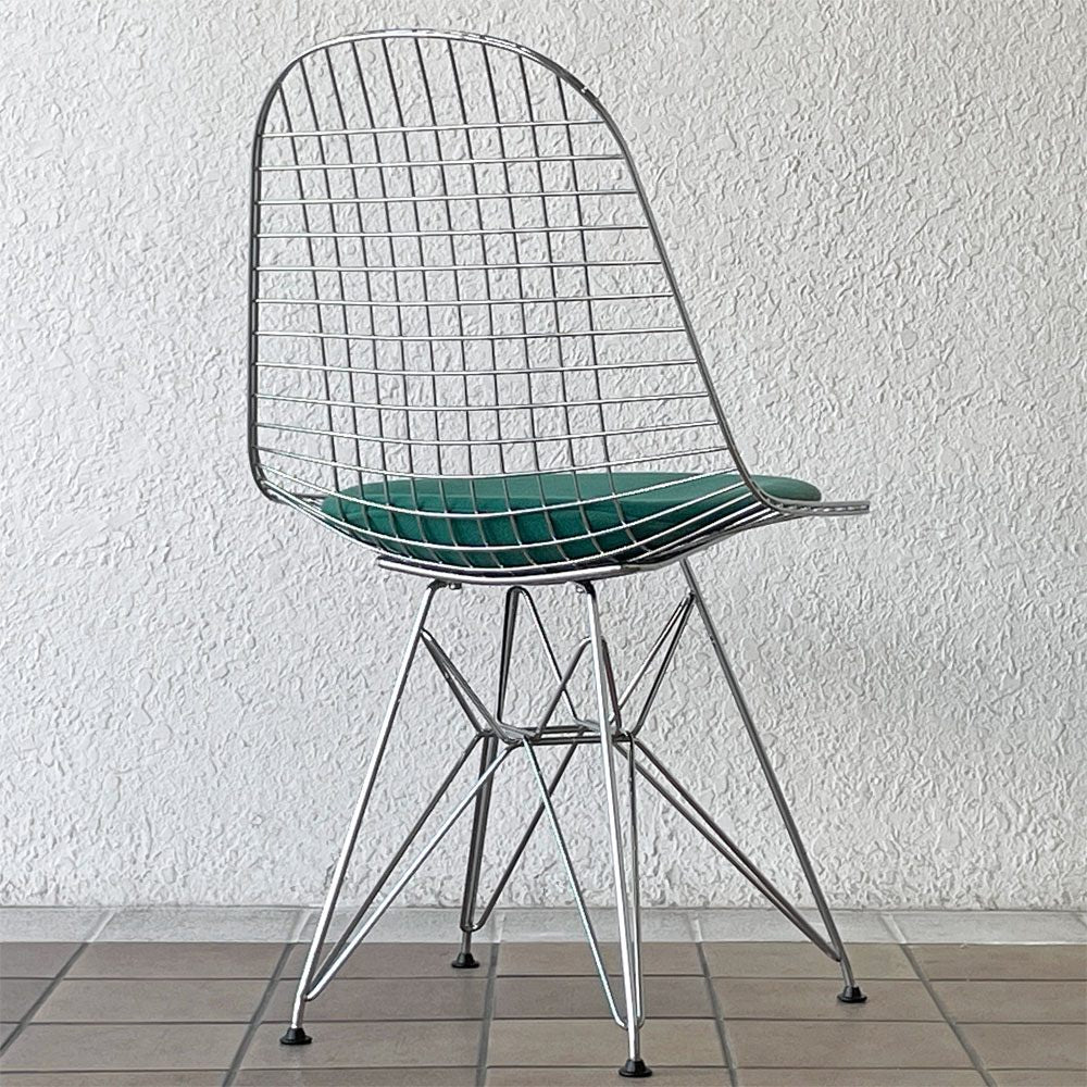 ヴィトラ vitra ワイヤーチェア Eames Wire Chair DKR5 エッフェルベース シートパッド付 C&R イームズ ミッドセンチュリー ◇