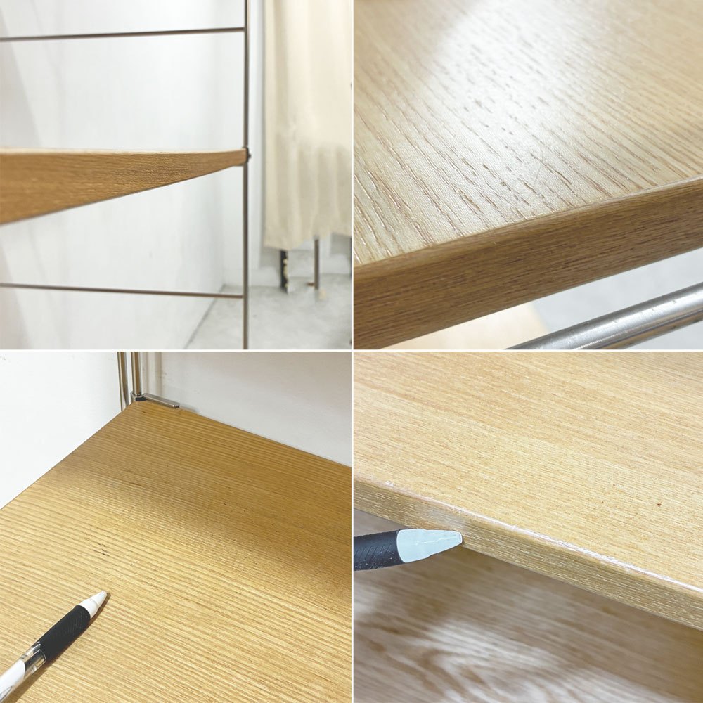 無印良品 MUJI ステンレスユニットシェルフ オーク材×タモ材 ワイド 大 W84 H175cm ナチュラルデザイン ●