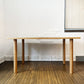 無印良品 MUJI ダイニングテーブル オーク材 無垢集成材 丸脚 W140cm ナチュラルデザイン 廃番 ◎