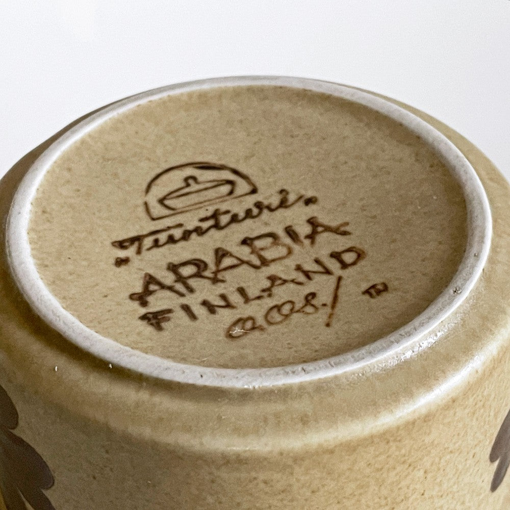 アラビア ARABIA トゥントゥリ Tunturi シュガーポット ストーンウェア ビンテージ フィンランド 北欧食器 ■