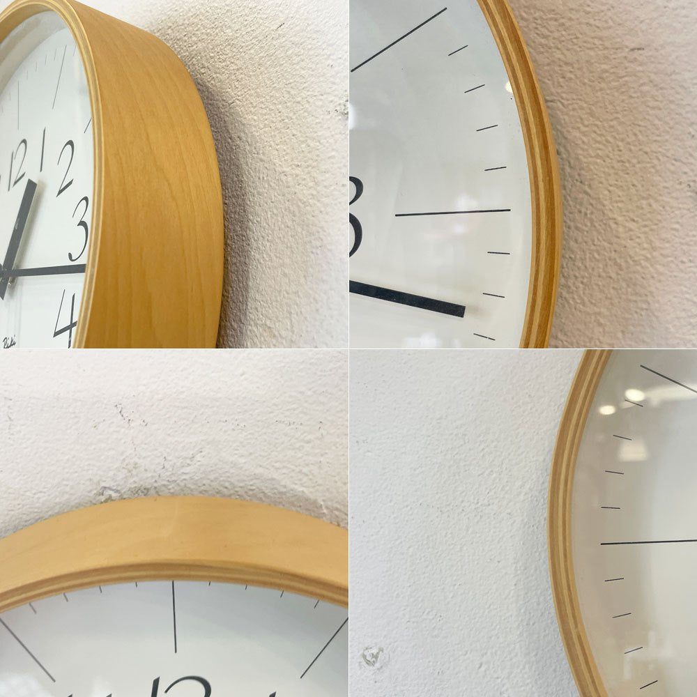 タカタレムノス Lemnos リキクロックRC Riki Clock RC 電波時計 ウォールクロック 渡辺力 Riki Watanabe 掛け時計 美品 ★