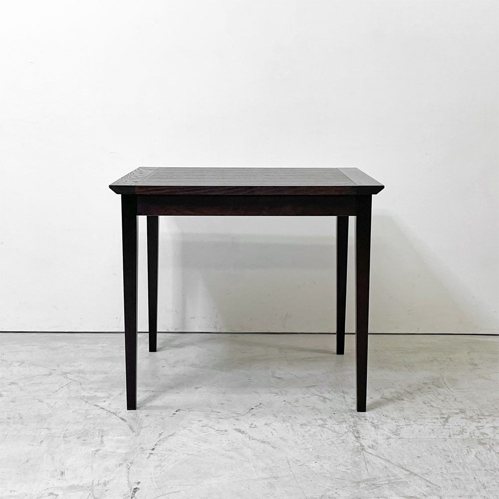 IDC大塚家具 OTSUKA オクト エクステンション 伸長式 ダイニングテーブル オーク材 ダーク ブラウン W84-120cm ナチュラルモダン ●