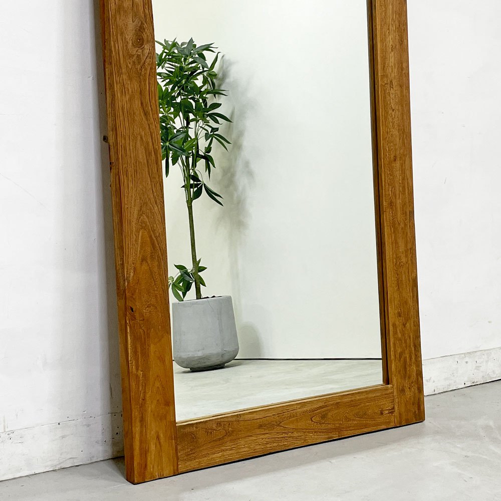 アデペシュ a.depeche オールドチークミラー old teak mirror ウォールミラー 姿見 Lサイズ 定価 ￥85,800- ●