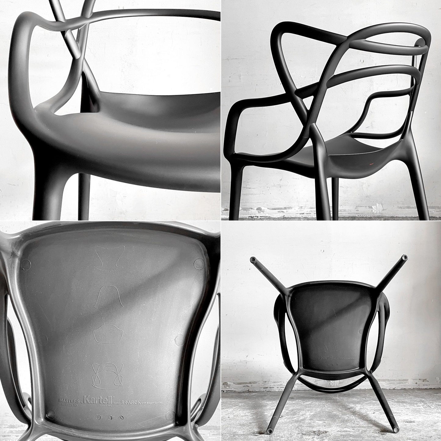 カルテル Kartell マスターズチェア Masters Chair ブラック アームチェア フィリップ・スタルク Philippe Starck イタリア 定価￥48,400- ■