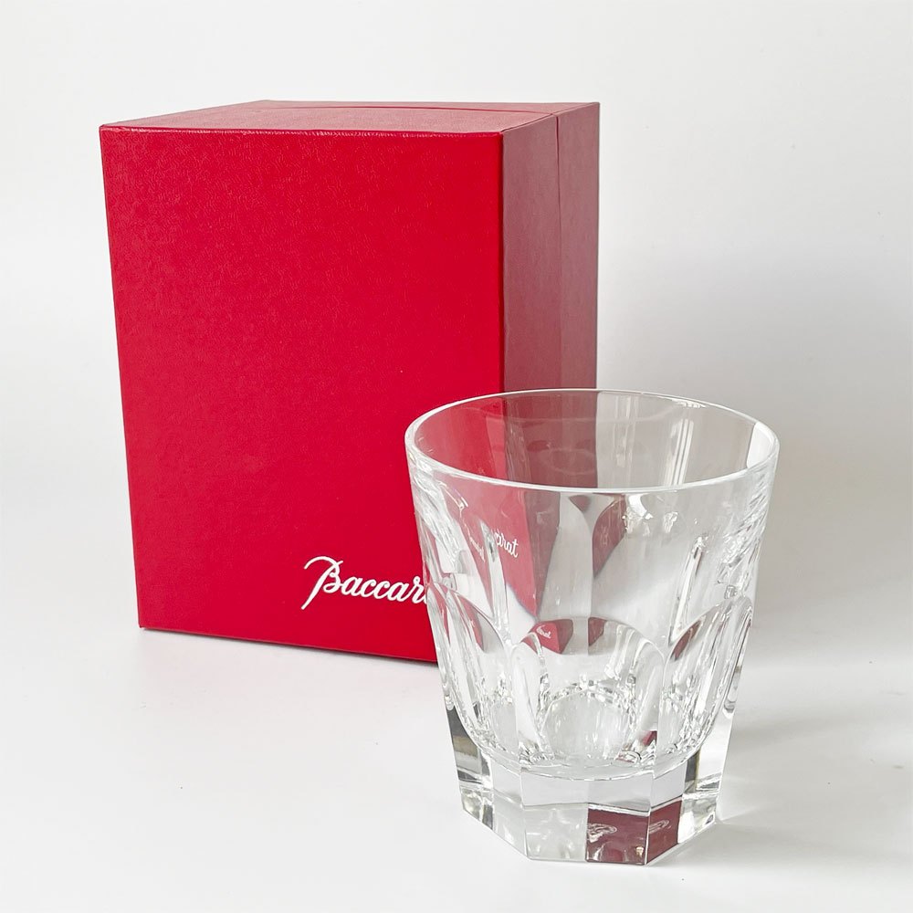 バカラ Baccarat アルクール Harcourt ロックグラス クリスタルガラス フランス 定価33,000円 箱付き 美品 A ★