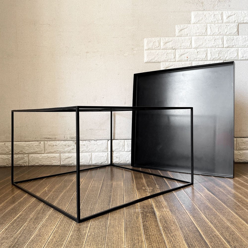 ヘイ HAY トレイテーブル TRAY TABLE COFFEE SIDE TABLE コーヒーサイドテーブル センターテーブル ブラック スクエア W60cm デンマーク 北欧家具 定価￥52,800- ◎