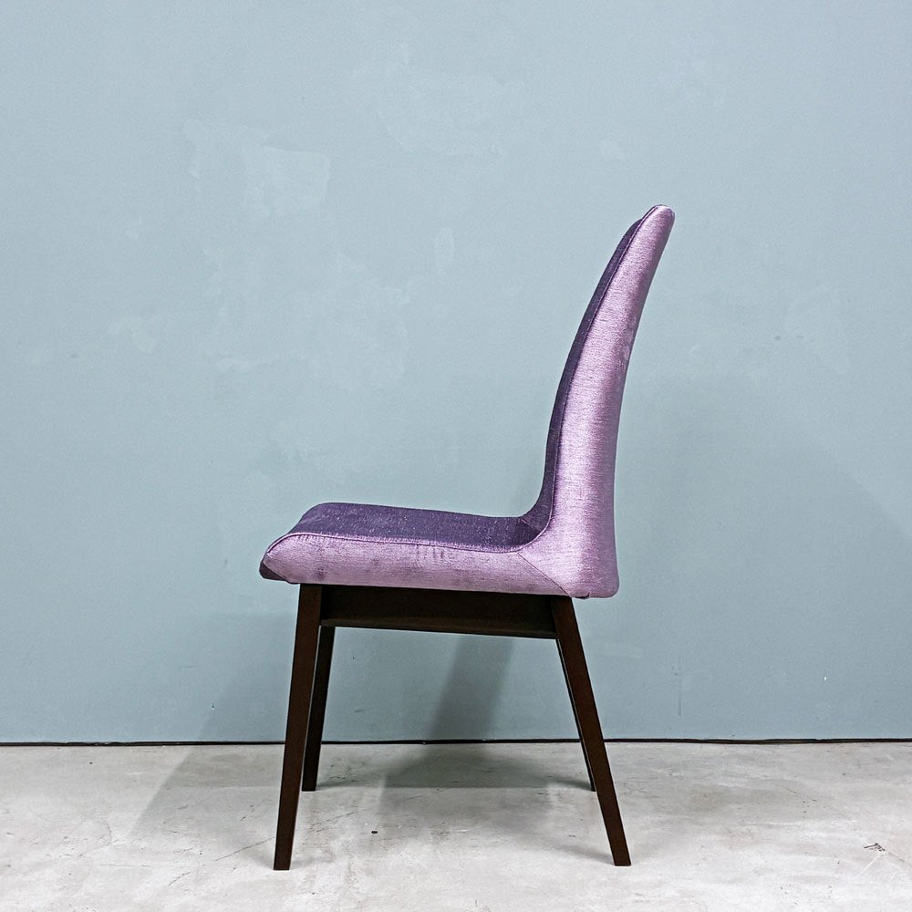 カワジュン KAWAJUN ドリディナチェア DORIDINA CHAIR ファブリック パープル モールドウレタン シンプルデザイン 美品 ◎