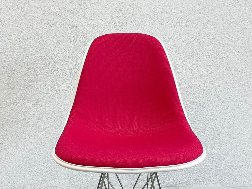 ハーマンミラー Herman Miller サイドシェルチェア Side shell chair エッフェルベース チャールズ ＆ レイ・イームズ ファブリック ダークピンクカラー 〓