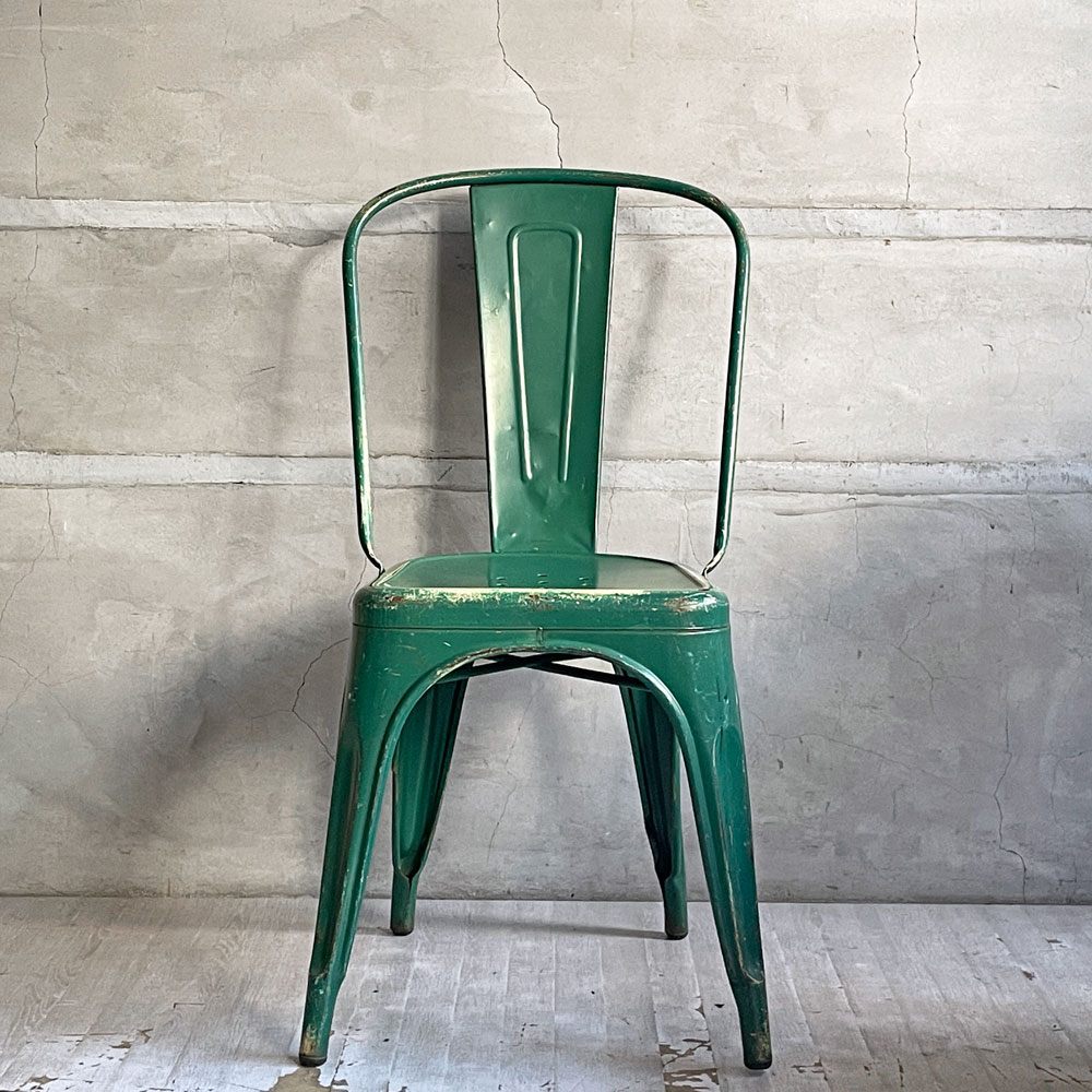 トリックス TOLIX ビンテージ エーチェア A-chair ダイニングチェア スタッキングチェア グリーン グザビエ・ポシャール Xavier Pauchard フランス 50's 希少 A ♪