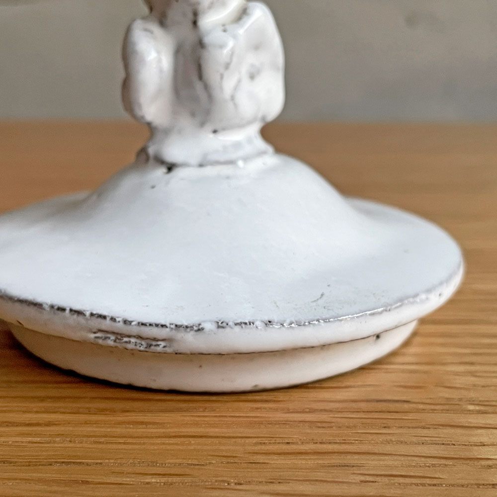 アスティエ・ド・ヴィラット Astier de Villatte グラン・シャレ Grand Chalet キャンドルカバー Bouquet shaped handle キャンドルリッド グラスキャンドル用 陶器 フランス ♪