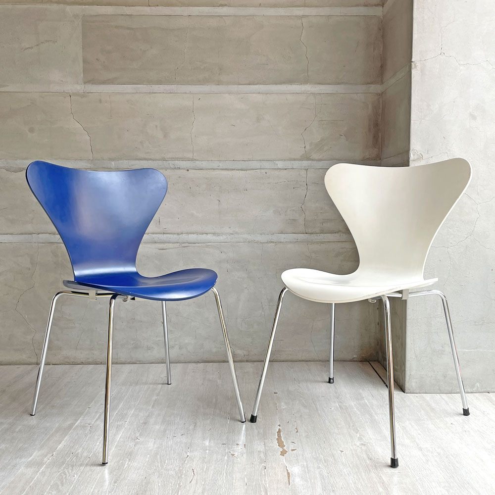 フリッツハンセン Fritz Hansen セブンチェア ダークブルー アルネヤコブセン 北欧 プライウッド ダイニングチェア ♪