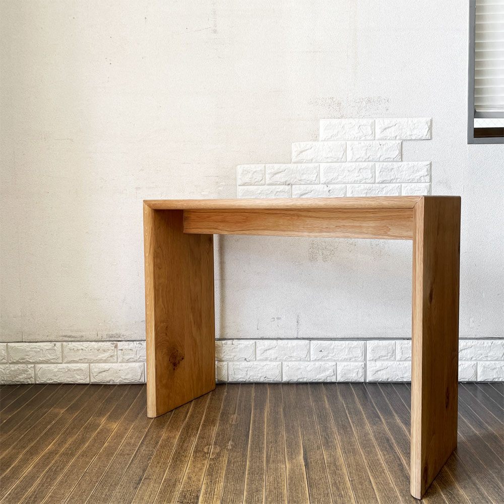 リラックスフォーム RELAXFORM コパン COPAINS デスク オーク材 W87.5cm コンソール ディスプレイラック ナチュラル 関家具 定価￥31,250- ◎