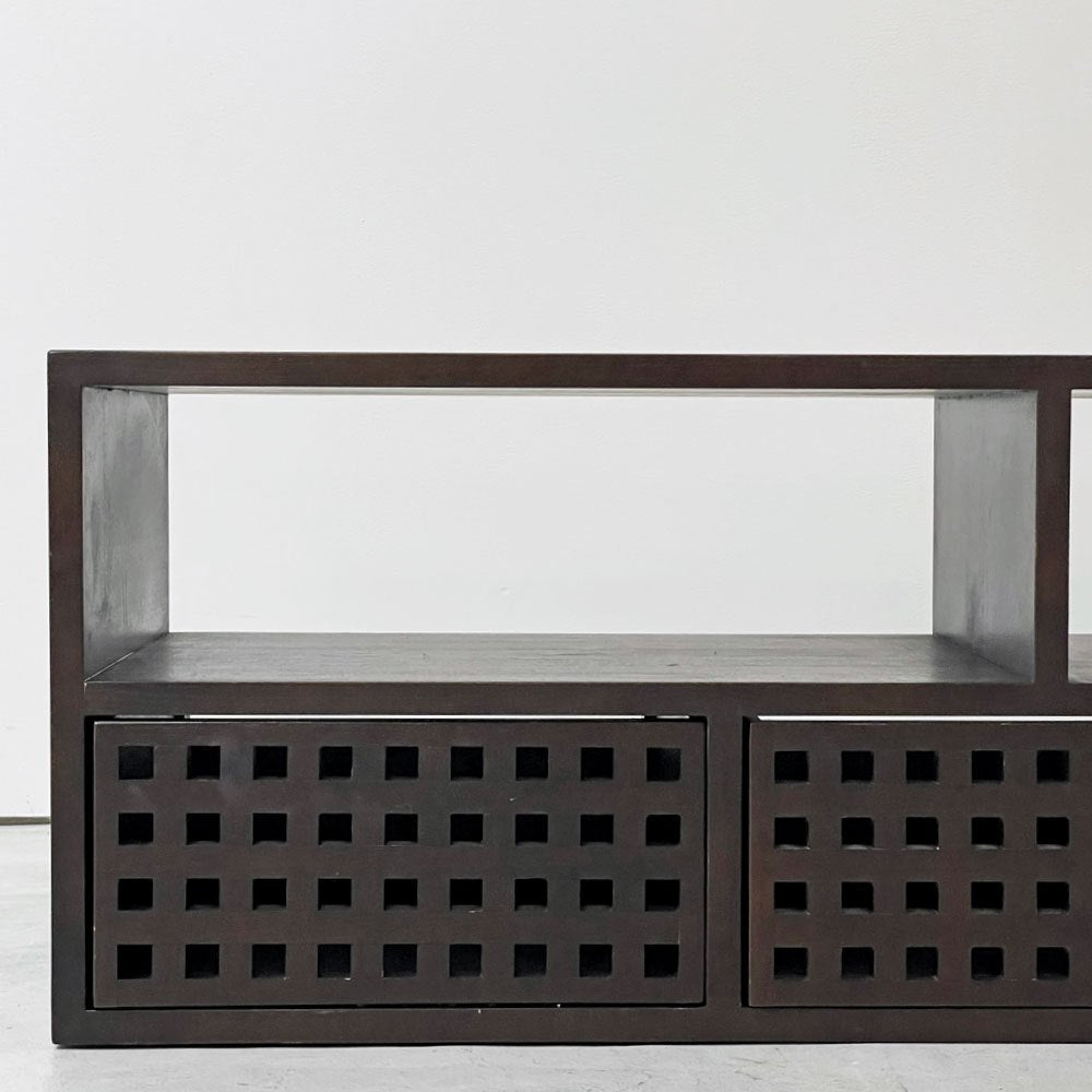 エーフラット a.flat キューブ Cube テレビボード AVボード アッシュ無垢材 引き出し3杯 W116cm アジアンモダンデザイン ●