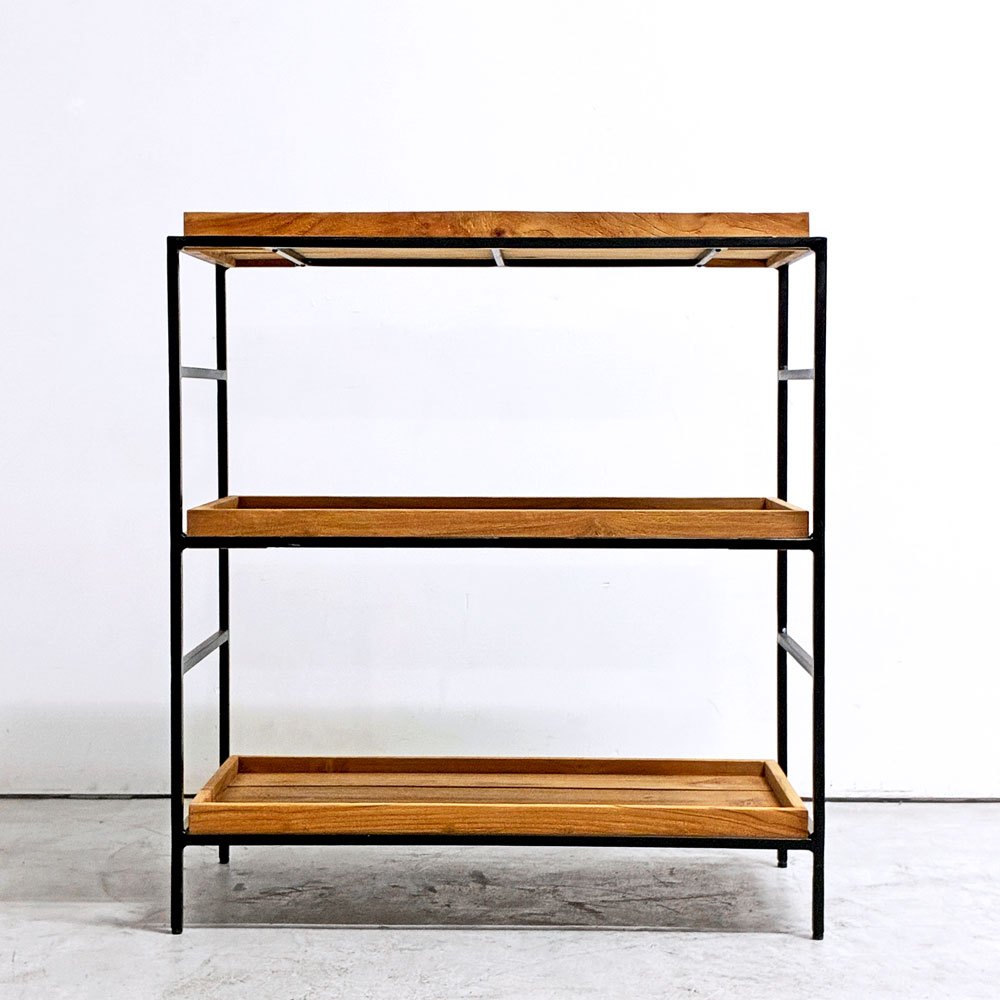イデー IDEE ジャティ トゥア シェルフ JATI TUA SHELF オールドチーク無塗装 スチールフレーム ●
