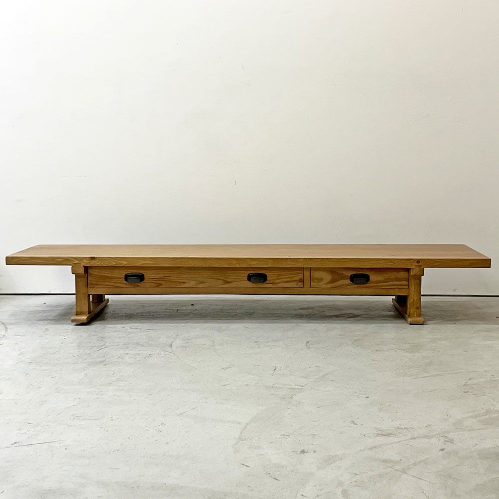 クラッシュゲート CRASH GATE ノットアンティークス knot antiques ゼン ZEN ローボード パイン古材 W170cm 美品 ●