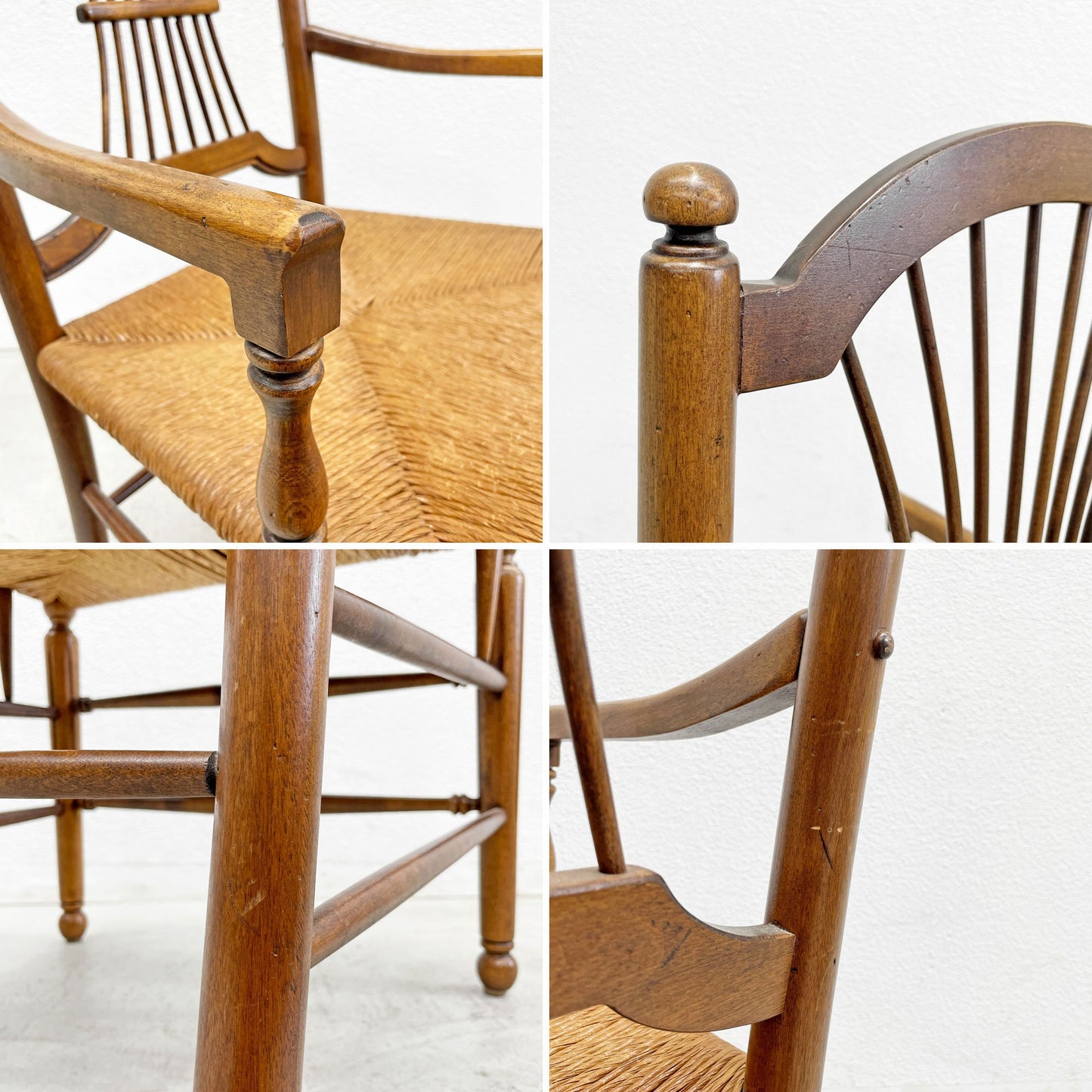 イーセンアーレン ETHAN ALLEN ウィートバック アームチェア ダイニングチェア ビンテージ クラシカルデザイン 〓
