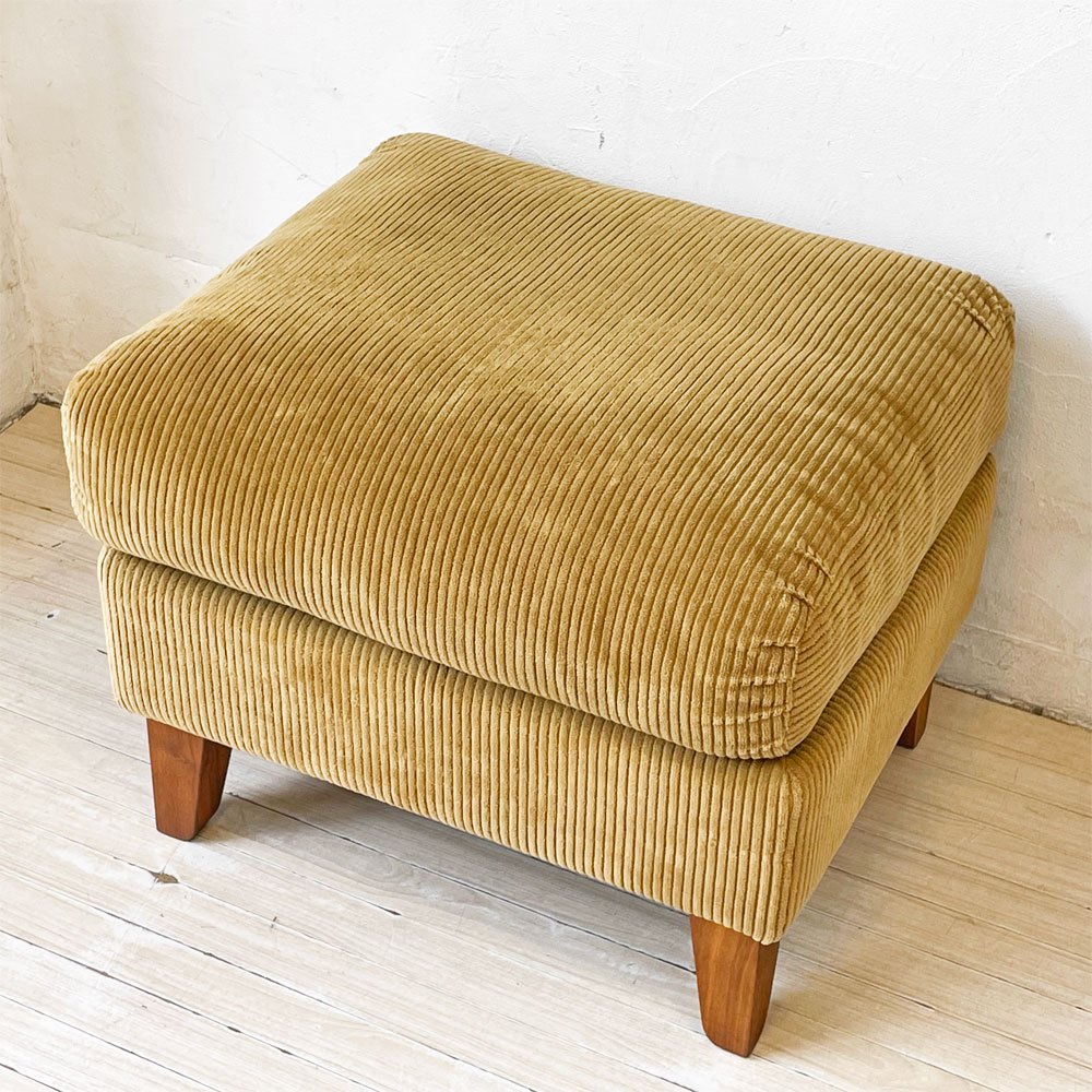トラックファニチャー TRUCK FURNITURE エフケーソファ トリム FK SOFA TRIM オットマン コーデュロイ グリーン ウォールナット無垢材 張地F-21 ★