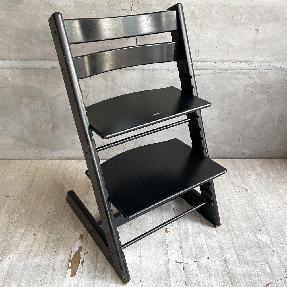 ストッケ STOKKE トリップトラップ TRIPP TRAPP ベビーチェア キッズチェア ブラック S/N無し ノルウェー 北欧家具 ♪