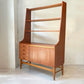 スウェーデンビンテージ Swedish vintage チーク材×ビーチ材 ブックシェルフ ルームディバイダー キャビネット room divider 北欧家具  ★