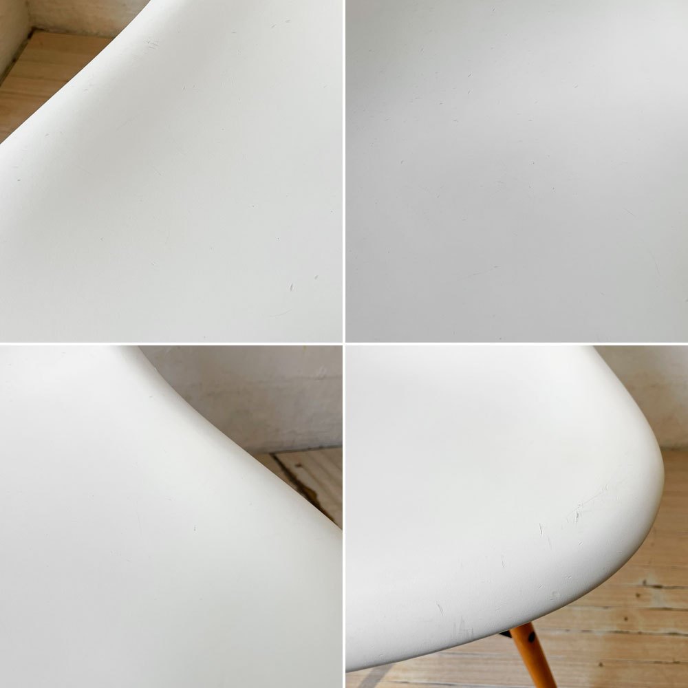 ハーマンミラー Herman Miller サイドシェルチェア ポリプロピレン ホワイト ドゥエルレッグ C&R イームズ ミッドセンチュリー B ★