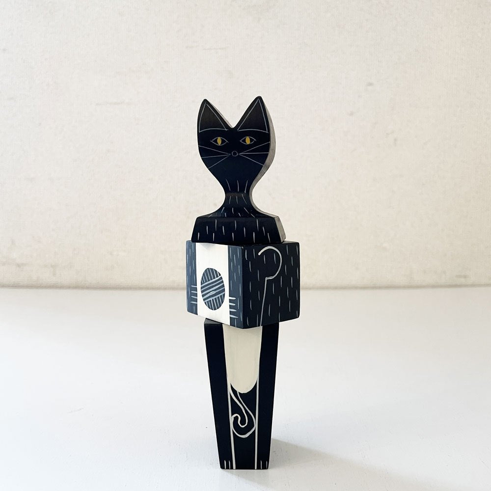 ヴィトラ vitra. ウッデンドール Wooden Dolls Cat キャット スモール 木製オブジェ モミ材 H7cm ハンドクラフト アレキサンダー・ジラード 定価￥23,100- ◎