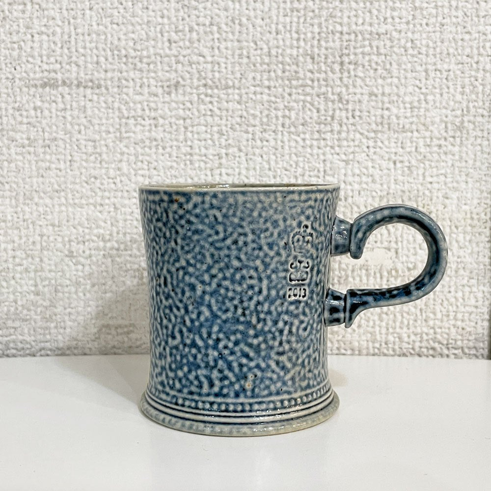 スティーブ・ハリソン Steve Harrison マグカップ ブルー系 ソルトグレーズ ARTS&SCIENCE取扱 2013年 希少 現代作家 ◎