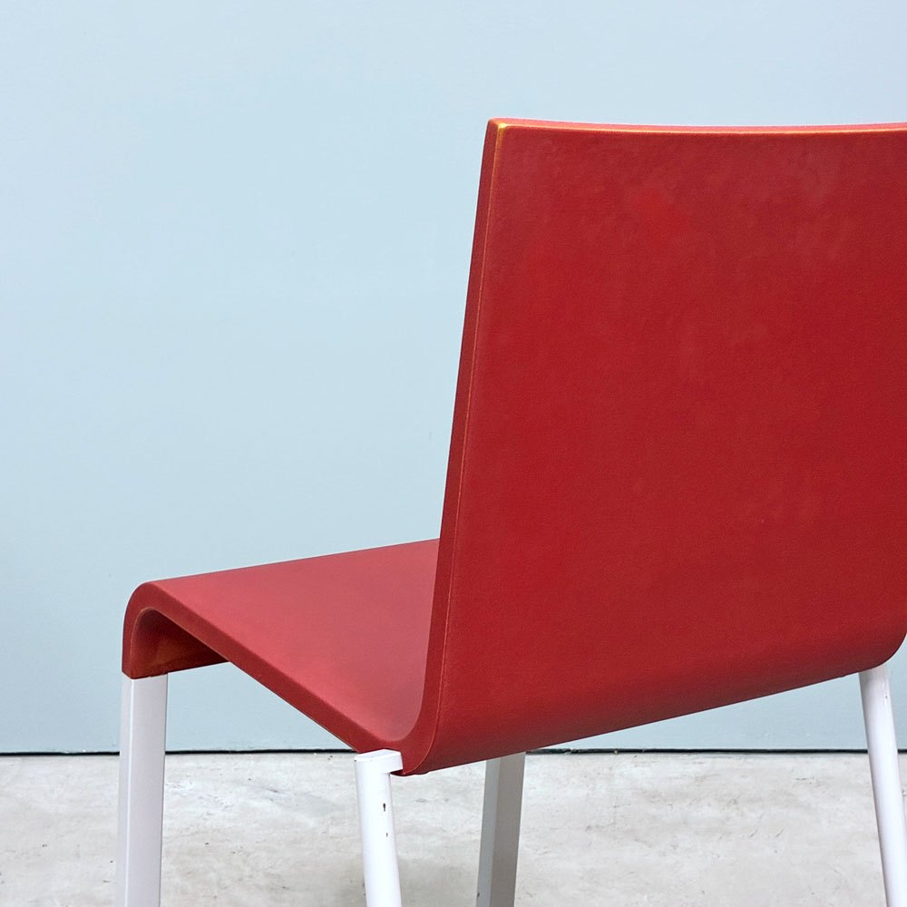 ヴィトラ vitra. ゼロスリー .03 ダイニングチェア スタッキングチェア マールテン・ヴァン・セーヴェレン Maarten Van Severen レッド B ◎