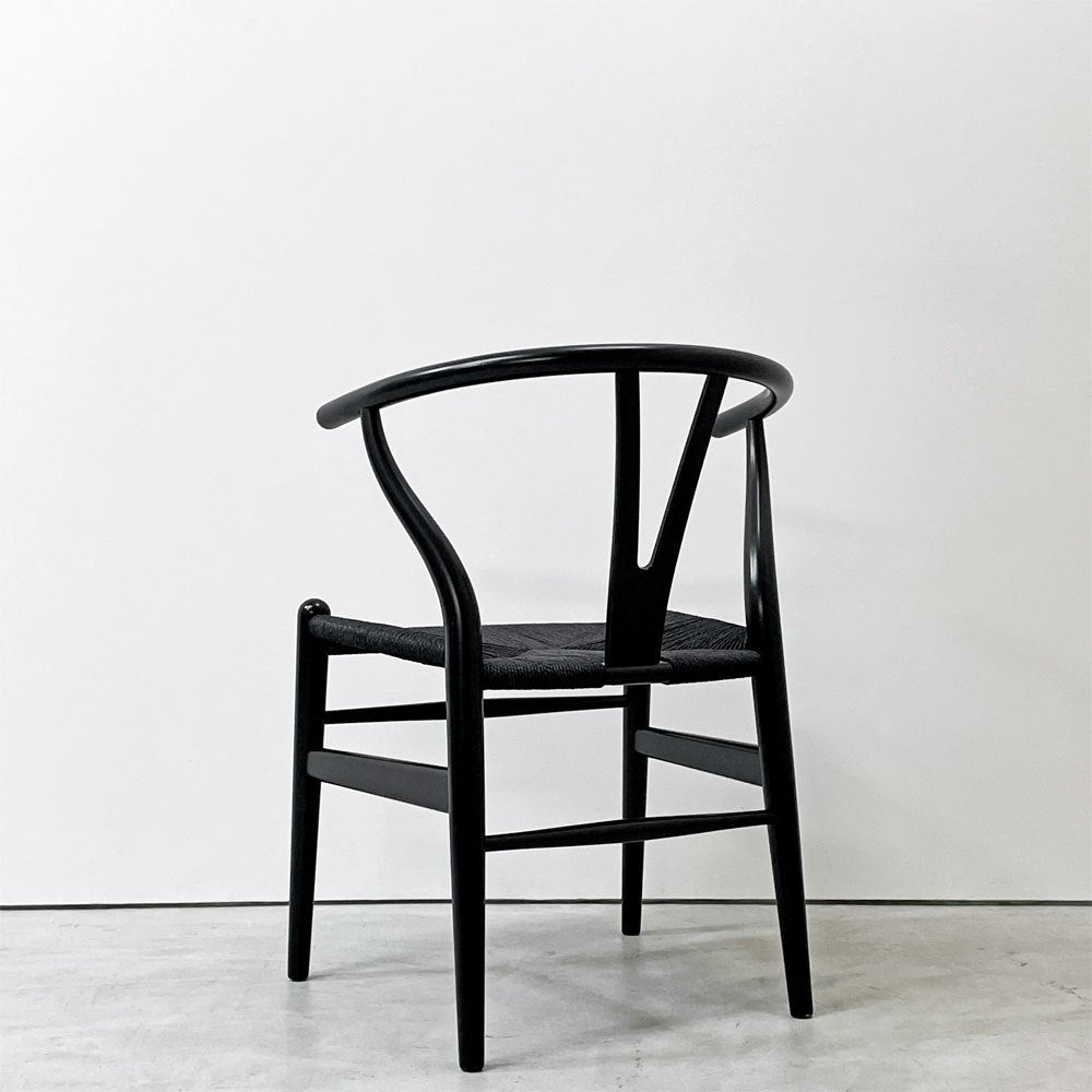 カールハンセン＆サン Carl Hansen & Son CH24 Yチェア ブラックラッカー×ブラックペーパーコード ビーチ材 ハンス・J・ウェグナー デンマーク 北欧家具 C ●
