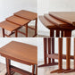 デンマークビンテージ Danish Vintage チーク材 ネストテーブル 3連 入れ子式 北欧家具 ◇