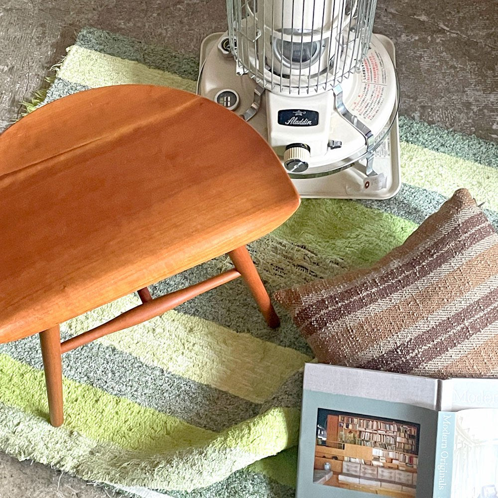 シキファニチア SIKI FURNITURE スツールテーブル STOOL TABLE 1 サイドテーブル ブラックチェリー無垢材 W45cm 板座 国産家具 ■