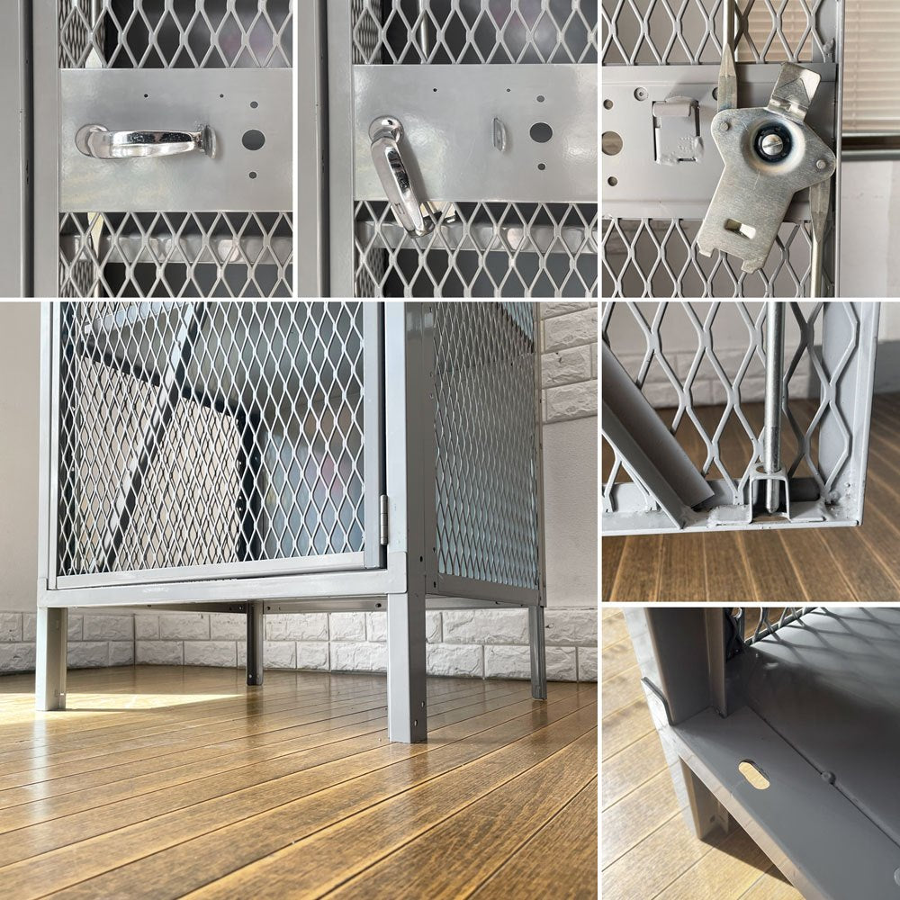 リオン LYON メッシュロッカー MESH LOCKER スチール グレー W61 パシフィックファニチャー P.F.S取扱 インダストリアル USA 米国 ◎
