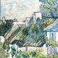 メトロポリタン美術館 展覧会ポスター VAN GOGH IN SAINT-REMY AND AUVERS フィンセント・ファン・ゴッホ オーヴェルの家々1986-1987 W84.5cm 印象派 額装品 ●