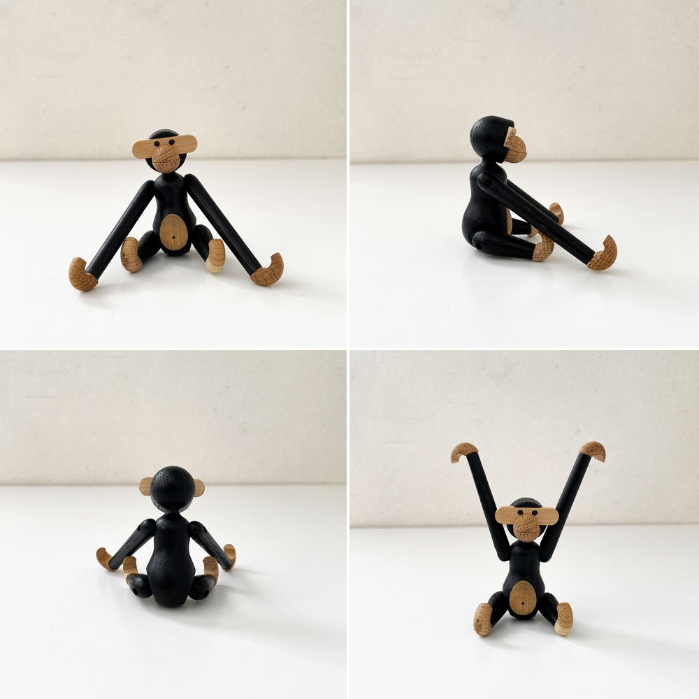 カイボイスン KAY BOJESEN DENMARK モンキー Monkey ミニ ブラック 木製オブジェ H9.5cm デンマーク 北欧雑貨 定価￥14,300- ◎