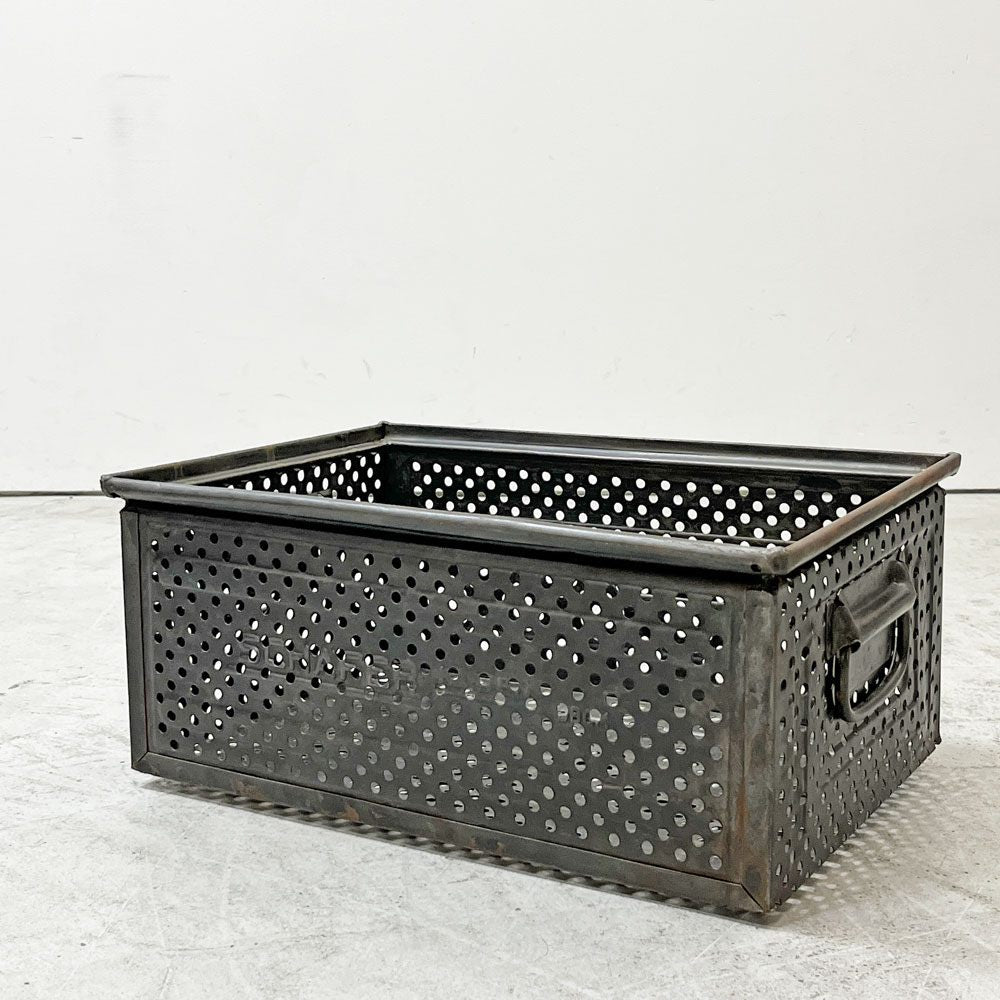 SCHAFER スタッキング ストレージボックス パンチングメタル インダストリアル ドイツビンテージ F ●