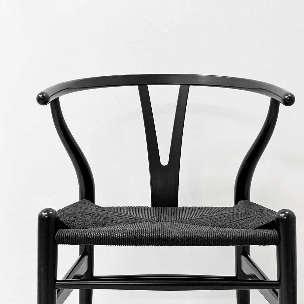 カールハンセン＆サン Carl Hansen & Son CH24 Yチェア ブラックラッカー×ブラックペーパーコード ビーチ材 ハンス・J・ウェグナー デンマーク 北欧家具 A ●