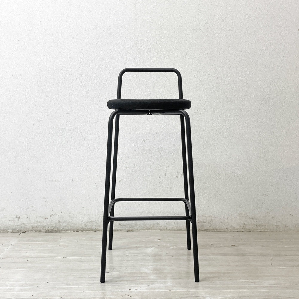 コクヨ KOKUYO デイズオフィス DAYS OFFICE ハングライク hang like ハイスツール カウンターチェア 背無し H68cm ブラックフレーム ファブリック チャコール 定価50,700円 ●