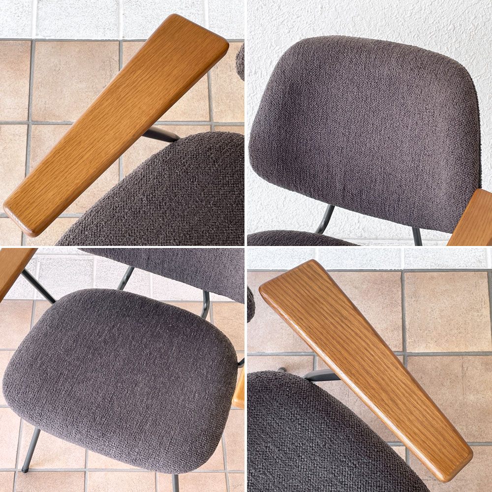 クラッシュゲート CRASHGATE ノットアンティークス Knot Antiques アボック ABOCK ダイニングチェア 肘付 アームチェア ファブリック オーク材 展示品 ◇