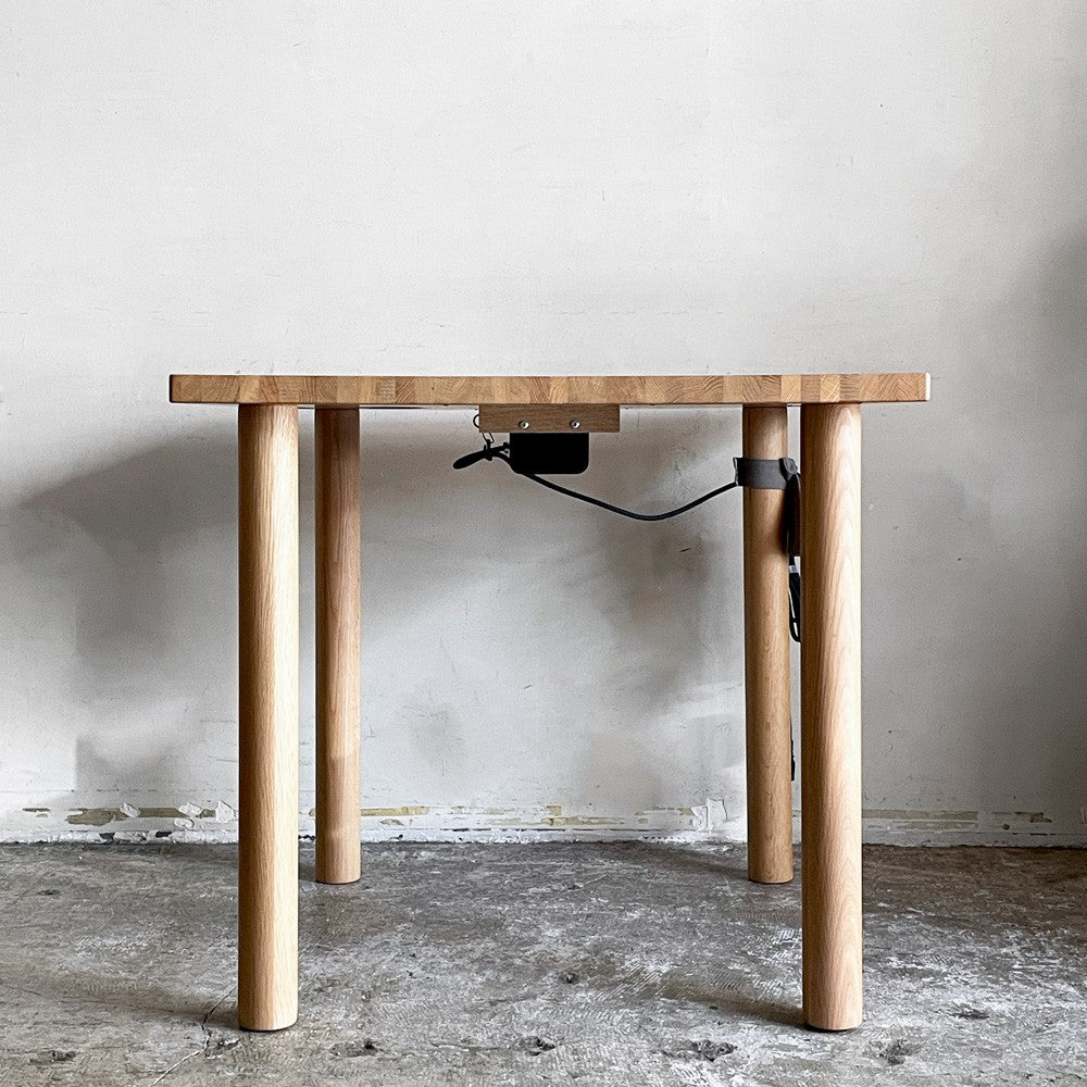 無印良品 MUJI 木製テーブル ダイニングこたつ オーク材 W80cm ナチュラルスタイル ■